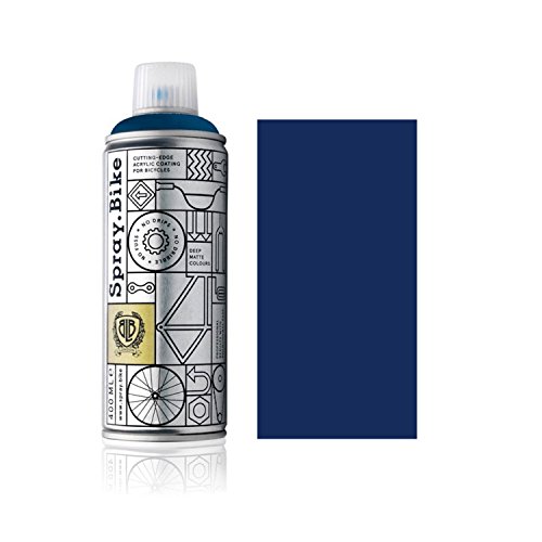 Fahrrad Lackspray in versch. Farben - Keine GRUNDIERUNG notwendig - Acryllack/Lack Spray in 400 ml Spraydose, Matt- und Klarlack Optik möglich (Dunkelblau Dunkelblau, Matt) von SPRAY.BIKE