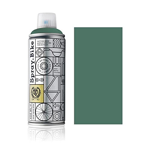 SPRAY.BIKE Fahrrad Lackspray in versch. Farben - KEINE GRUNDIERUNG notwendig - Acryllack/Lack Spray in 400 ml Spraydose, Matt- und Klarlack Optik möglich (Dunkles Graugrün Elswick, Matt) von SPRAY.BIKE