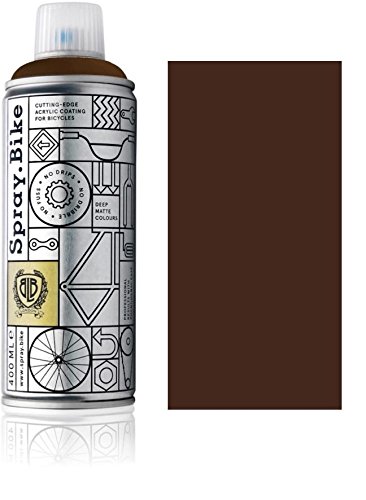 SPRAY.BIKE Fahrrad Lackspray in versch. Farben - KEINE GRUNDIERUNG notwendig - Acryllack/Lack Spray in 400 ml Spraydose, Matt- und Klarlack Optik möglich (Espressobraun Brick Lane, Matt) von SPRAY.BIKE