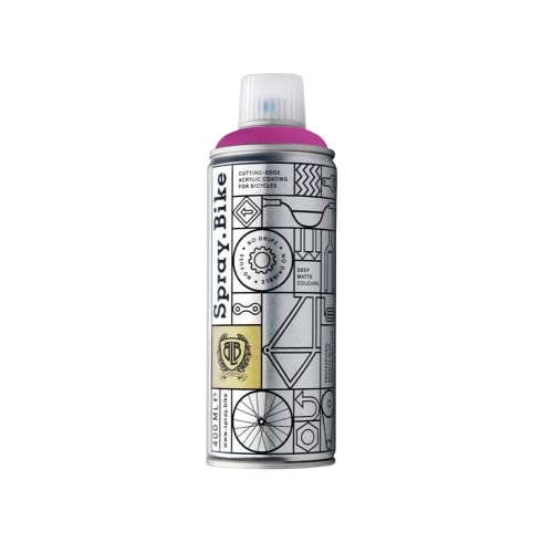 SPRAY.BIKE Fahrrad Lackspray in versch. Farben - KEINE GRUNDIERUNG notwendig - Acryllack/Lack Spray in 400 ml Spraydose, Matt- und Klarlack Optik möglich (Fuchsia Quasar, Matt) von SPRAY.BIKE