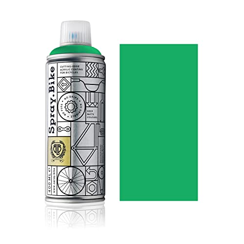SPRAY.BIKE Fahrrad Lackspray in versch. Farben - KEINE GRUNDIERUNG notwendig - Acryllack/Lack Spray in 400 ml Spraydose, Matt- und Klarlack Optik möglich (Grasgrün Winkie, Matt) von SPRAY.BIKE