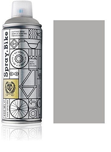 SPRAY.BIKE Fahrrad Lackspray in versch. Farben - KEINE GRUNDIERUNG notwendig - Acryllack/Lack Spray in 400 ml Spraydose, Matt- und Klarlack Optik möglich (Grau Silvertown, Matt) von SPRAY.BIKE
