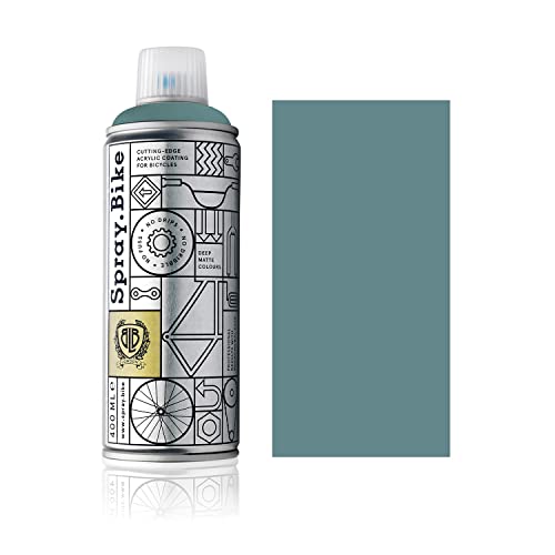 SPRAY.BIKE Fahrrad Lackspray in versch. Farben - KEINE GRUNDIERUNG notwendig - Acryllack/Lack Spray in 400 ml Spraydose, Matt- und Klarlack Optik möglich (Graugrün Warrick, Matt) von SPRAY.BIKE