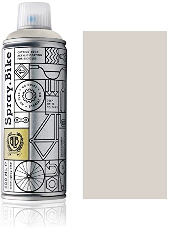 SPRAY.BIKE Fahrrad Lackspray in versch. Farben - KEINE GRUNDIERUNG notwendig - Acryllack/Lack Spray in 400 ml Spraydose, Matt- und Klarlack Optik möglich (Grauweiß Marylebone, Matt) von SPRAY.BIKE