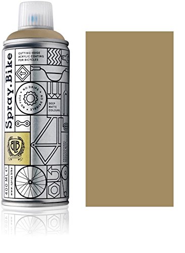 SPRAY.BIKE Fahrrad Lackspray in versch. Farben - KEINE GRUNDIERUNG notwendig - Acryllack/Lack Spray in 400 ml Spraydose, Matt- und Klarlack Optik möglich (Karamelbraun Calcott, Matt) von SPRAY.BIKE