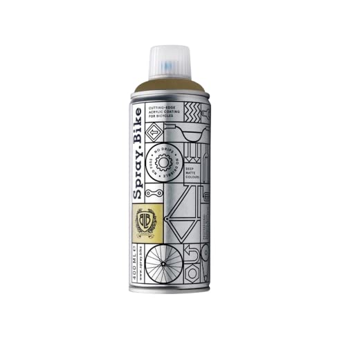 SPRAY.BIKE Fahrrad Lackspray in versch. Farben - KEINE GRUNDIERUNG notwendig - Acryllack/Lack Spray in 400 ml Spraydose, Matt- und Klarlack Optik möglich (Khakibraun Eagle, Matt) von SPRAY.BIKE