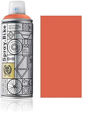 SPRAY.BIKE Fahrrad Lackspray in versch. Farben - KEINE GRUNDIERUNG notwendig - Acryllack/Lack Spray in 400 ml Spraydose, Matt- und Klarlack Optik möglich (Lachsrot Salmon Lane, Matt) von SPRAY.BIKE