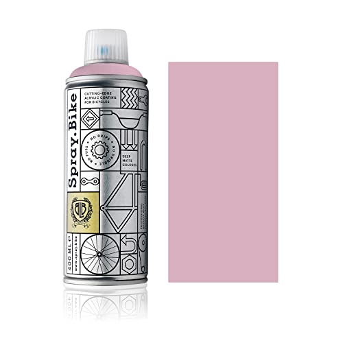 SPRAY.BIKE Fahrrad Lackspray in versch. Farben - KEINE GRUNDIERUNG notwendig - Acryllack/Lack Spray in 400 ml Spraydose, Matt- und Klarlack Optik möglich (Leichtrosa Riviera, Matt) von SPRAY.BIKE