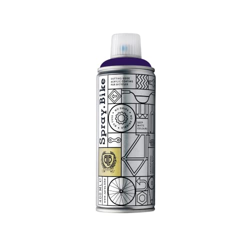 SPRAY.BIKE Fahrrad Lackspray in versch. Farben - KEINE GRUNDIERUNG notwendig - Acryllack/Lack Spray in 400 ml Spraydose, Matt- und Klarlack Optik möglich (Lilablau Royale, Matt) von SPRAY.BIKE