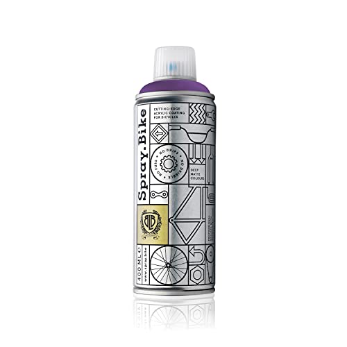 SPRAY.BIKE Fahrrad Lackspray in versch. Farben - KEINE GRUNDIERUNG notwendig - Acryllack/Lack Spray in 400 ml Spraydose, Matt- und Klarlack Optik möglich (Magentalila Mirage, Matt) von SPRAY.BIKE