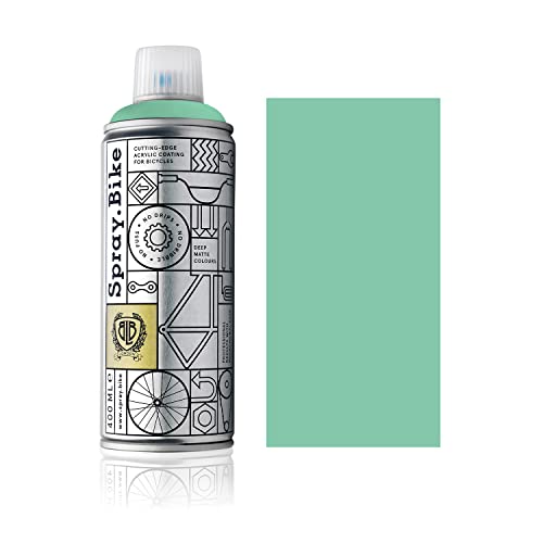 SPRAY.BIKE Fahrrad Lackspray in versch. Farben - KEINE GRUNDIERUNG notwendig - Acryllack/Lack Spray in 400 ml Spraydose, Matt- und Klarlack Optik möglich (Mintgrün Ariel, Matt) von SPRAY.BIKE