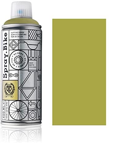 SPRAY.BIKE Fahrrad Lackspray in versch. Farben - KEINE GRUNDIERUNG notwendig - Acryllack/Lack Spray in 400 ml Spraydose, Matt- und Klarlack Optik möglich (Moosgrün Bradbury, Matt) von SPRAY.BIKE