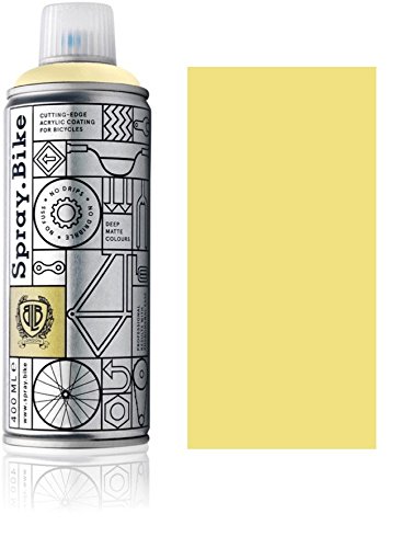 SPRAY.BIKE Fahrrad Lackspray in versch. Farben - KEINE GRUNDIERUNG notwendig - Acryllack/Lack Spray in 400 ml Spraydose, Matt- und Klarlack Optik möglich (Pastellgelb Primose Hill, Matt) von SPRAY.BIKE