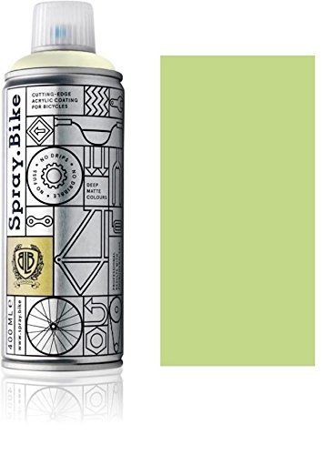SPRAY.BIKE Fahrrad Lackspray in versch. Farben - KEINE GRUNDIERUNG notwendig - Acryllack/Lack Spray in 400 ml Spraydose, Matt- und Klarlack Optik möglich (Pastellgrün Whetstone, Matt) von SPRAY.BIKE