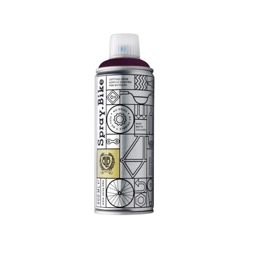 SPRAY.BIKE Fahrrad Lackspray in versch. Farben - KEINE GRUNDIERUNG notwendig - Acryllack/Lack Spray in 400 ml Spraydose, Matt- und Klarlack Optik möglich (Pflaumenblau Plumstead, Matt) von SPRAY.BIKE