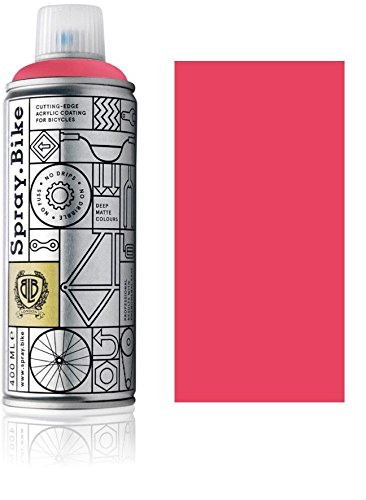 SPRAY.BIKE Fahrrad Lackspray in versch. Farben - KEINE GRUNDIERUNG notwendig - Acryllack/Lack Spray in 400 ml Spraydose, Matt- und Klarlack Optik möglich (Pinkrot Strawberry Hill, Matt) von SPRAY.BIKE