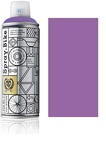 SPRAY.BIKE Fahrrad Lackspray in versch. Farben - KEINE GRUNDIERUNG notwendig - Acryllack/Lack Spray in 400 ml Spraydose, Matt- und Klarlack Optik möglich (Quarzviolett Memphis, Matt) von SPRAY.BIKE
