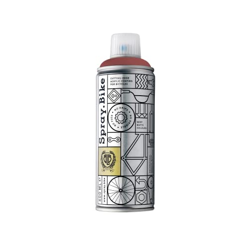 Fahrrad Lackspray in versch. Farben - Keine GRUNDIERUNG notwendig - Acryllack/Lack Spray in 400 ml Spraydose, Matt- und Klarlack Optik möglich (Rostrot Rudge, Matt) von SPRAY.BIKE