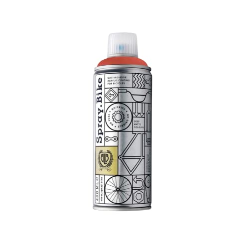 Fahrrad Lackspray in versch. Farben - Keine GRUNDIERUNG notwendig - Acryllack/Lack Spray in 400 ml Spraydose, Matt- und Klarlack Optik möglich (Rot Coventry Red, Matt) von SPRAY.BIKE