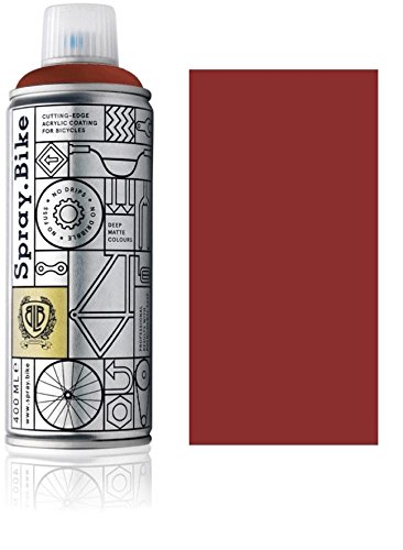 Fahrrad Lackspray in versch. Farben - Keine GRUNDIERUNG notwendig - Acryllack/Lack Spray in 400 ml Spraydose, Matt- und Klarlack Optik möglich (Schwarzrot Redbridge, Matt) von SPRAY.BIKE