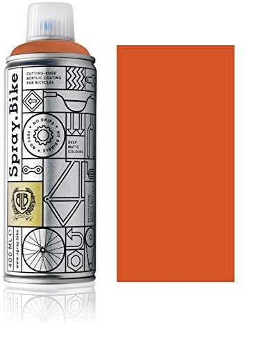 SPRAY.BIKE Fahrrad Lackspray in versch. Farben - KEINE GRUNDIERUNG notwendig - Acryllack/Lack Spray in 400 ml Spraydose, Matt- und Klarlack Optik möglich (Tieforange Mustang, Matt) von SPRAY.BIKE