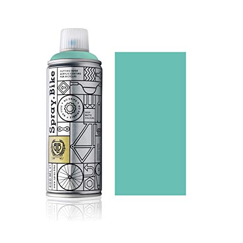 SPRAY.BIKE Fahrrad Lackspray in versch. Farben - KEINE GRUNDIERUNG notwendig - Acryllack/Lack Spray in 400 ml Spraydose, Matt- und Klarlack Optik möglich (Türkis Milan Celadon 2", Matt) von SPRAY.BIKE