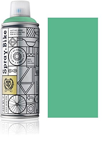 SPRAY.BIKE Fahrrad Lackspray in versch. Farben - KEINE GRUNDIERUNG notwendig - Acryllack/Lack Spray in 400 ml Spraydose, Matt- und Klarlack Optik möglich (Türkisgrün Milan Celadon 1", Matt) von SPRAY.BIKE
