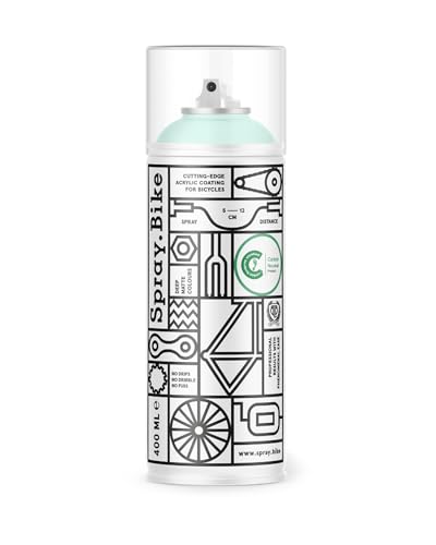 SPRAY.BIKE Fahrrad Lackspray - blassgrün Matt (POP- Misty) in 400 ml Spraydose - KEINE GRUNDIERUNG notwendig - Fahrrad Lack, Sprühlack, Acryllack, Lack Spray von SPRAY.BIKE