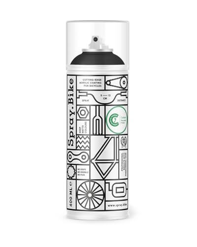 SPRAY.BIKE Fahrrad Lackspray - dunkelgrau Matt (NIGHTSHADE- Raven Grey) in 400 ml Spraydose - KEINE GRUNDIERUNG notwendig - Fahrrad Lack, Sprühlack, Acryllack, Lack Spray von SPRAY.BIKE