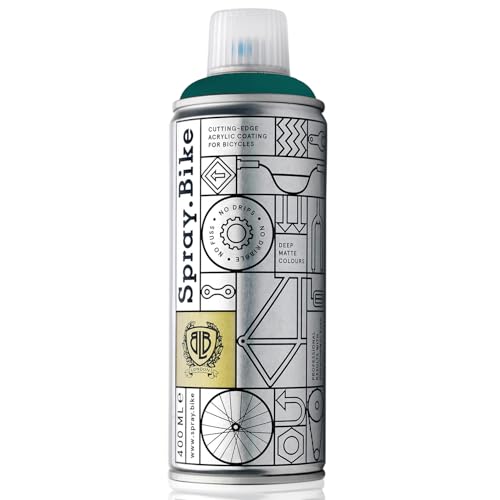 SPRAY.BIKE Fahrrad Lackspray - dunkelgrünblau Matt (NIGHTSHADE- Peacock) in 400 ml Spraydose - KEINE GRUNDIERUNG notwendig - Fahrrad Lack, Sprühlack, Acryllack, Lack Spray von SPRAY.BIKE