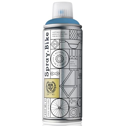 SPRAY.BIKE Fahrrad Lackspray - gedämpftes blau Matt (VINTAGE- Perry) in 400 ml Spraydose - KEINE GRUNDIERUNG notwendig - Fahrrad Lack, Sprühlack, Acryllack, Lack Spray von SPRAY.BIKE