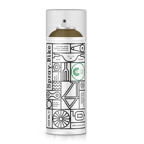 SPRAY.BIKE Fahrrad Lackspray - khakibraun Matt (VINTAGE- Eagle) in 400 ml Spraydose - KEINE GRUNDIERUNG notwendig - Fahrrad Lack, Sprühlack, Acryllack, Lack Spray von SPRAY.BIKE