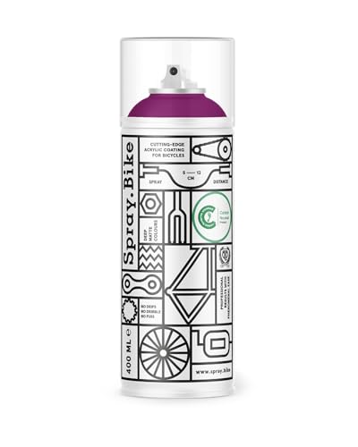 SPRAY.BIKE Fahrrad Lackspray - magentalila Matt (POP- Mirage) in 400 ml Spraydose - KEINE GRUNDIERUNG notwendig - Fahrrad Lack, Sprühlack, Acryllack, Lack Spray von SPRAY.BIKE