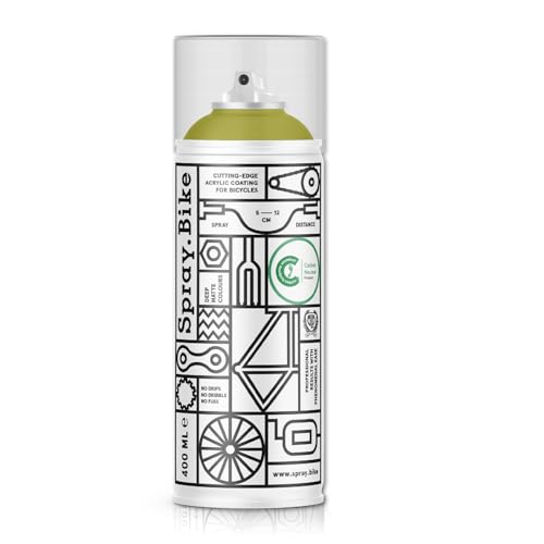 SPRAY.BIKE Fahrrad Lackspray - moosgrün Matt (VINTAGE- Bradbury) in 400 ml Spraydose - KEINE GRUNDIERUNG notwendig - Fahrrad Lack, Sprühlack, Acryllack, Lack Spray von SPRAY.BIKE