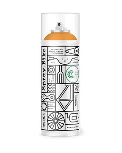 SPRAY.BIKE Fahrrad Lackspray - senfgelb Matt (VINTAGE- Carlton) in 400 ml Spraydose - KEINE GRUNDIERUNG notwendig - Fahrrad Lack, Sprühlack, Acryllack, Lack Spray von SPRAY.BIKE