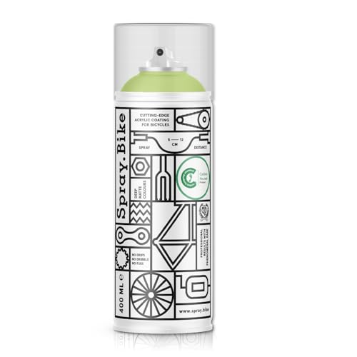 SPRAY.BIKE Fahrrad Lackspray - pastellgrün Matt (LONDON- Whetstone) in 400 ml Spraydose - KEINE GRUNDIERUNG notwendig - Fahrrad Lack, Sprühlack, Acryllack, Lack Spray von SPRAY.BIKE