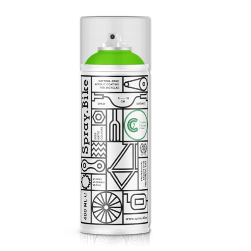 SPRAY.BIKE Fahrrad Lackspray - grasgrün Matt (LONDON- Bethnal Green) in 400 ml Spraydose - KEINE GRUNDIERUNG notwendig - Fahrrad Lack, Sprühlack, Acryllack, Lack Spray von SPRAY.BIKE