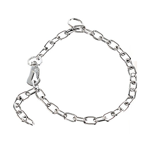 Sprenger CR Kettenhalsband Mediumkette mit 1 Ring und 1 Sprengerhaken Stahl verchromt 3 mm für Hunde bis 45 kg (60 cm) von Sprenger