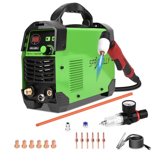 Leistungsstarker Plasmaschneider 240V 50A, 16mm Max Schnitt, 10mm Sauberer Schnitt, IGBT Inverter und LED Display, Upgrade CUT50 von SPRIGHOLLY