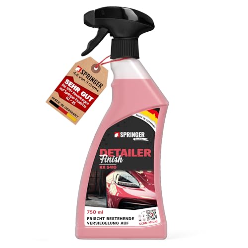 SPRINGER RX5410 - - Quick Detailer 750 ml - - Made in Germany - - Auto Lackpflege & Oberflächen-Versiegelung - - Lackschonende Pflege - - Lackversiegelung - frischer Glanz & Abperleffekt von SPRINGER