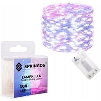 Drahtlichter 100 Led 10m Batteriebetrieben Weihnachtslichter Rosa Blau Drahtlichter 100 Led 10m Batteriebetrieben Weihnachtslichter Rosa Blau von SPRINGOS
