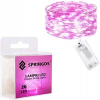 Drahtlichter 20 Led Mit Batterie Rosa Weihnachtsbaum von SPRINGOS