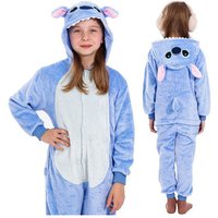 Springos - Einteiliger Kinder-Kigurumi-Overall in der Größe 120-130 cm mit Stitch-Motiv. von SPRINGOS