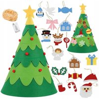FILZ WEIHNACHTSBAUM SPIELZEUG FÜR KINDER DIY DEKORATION 75cm SCHMUCK + LED 29w1 von SPRINGOS
