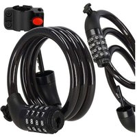 Fahrradspiralkabelschloss Schloss mit Zahlencode 95 cm von SPRINGOS