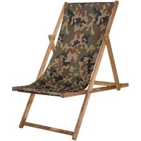 Holzliege mit imprägnierter Leinwand in Tarnfarben Holzliege mit imprägnierter Leinwand in Tarnfarben von SPRINGOS