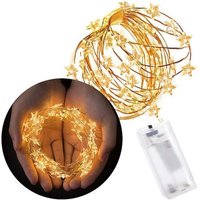 Innen-Lichterkette mit 20 warmweißen LEDs Sterne 2 m Batteriebetrieben Innen-Lichterkette mit 20 warmweißen LEDs Sterne 2 m Batteriebetrieben von SPRINGOS