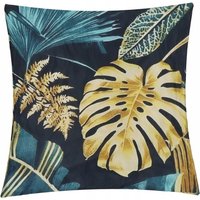 KISSENBEZUG 45x45 BAUMWOLLE DEKORATIVES KISSEN GOLDENE BLÄTTER JASIEK von SPRINGOS