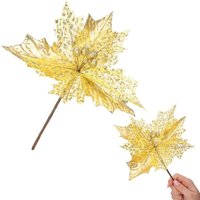 Kunstblume Weihnachtsstern 26 cm Goldfarbene Künstliche Poinsettie mi Stiel Kunstblume Weihnachtsstern 26 cm Goldfarbene Künstliche Poinsettie mi Stiel von SPRINGOS