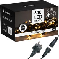 LED-Lichterkette 25,5 m Flash Effekt 300 LEDs Innen- und Außenbereich von SPRINGOS
